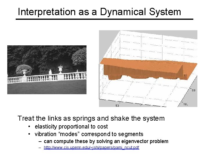 Interpretation as a Dynamical System Treat the links as springs and shake the system Interpretation as a Dynamical System Treat the links as springs and shake the system