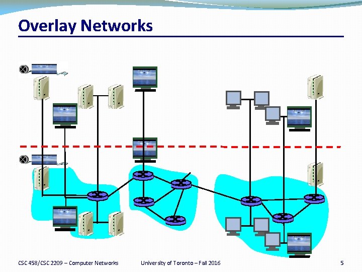 Overlay Networks CSC 458/CSC 2209 – Computer Networks University of Toronto – Fall 2016