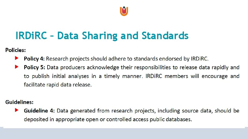 IRDi. RC – Data Sharing and Standards IRDi. RC – Data Sharing and Standards