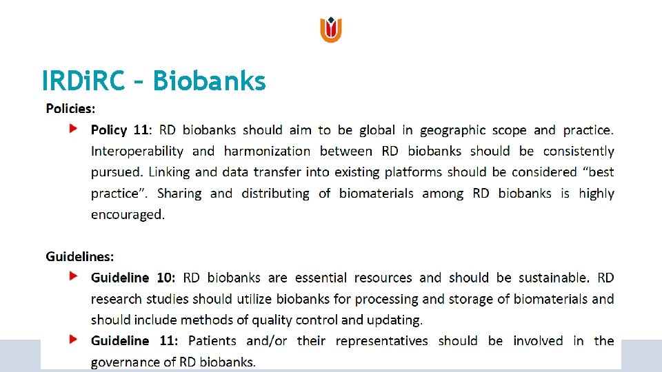 IRDi. RC – Biobanks IRDi. RC – Biobanks