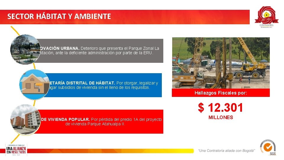 SECTOR HÁBITAT Y AMBIENTE RENOVACIÓN URBANA. Deterioro que presenta el Parque Zonal La Estación,