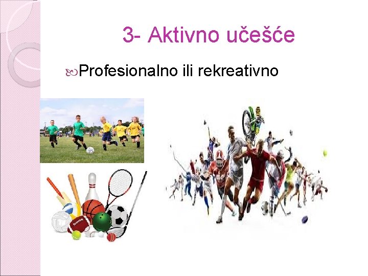 3 - Aktivno učešće Profesionalno ili rekreativno 