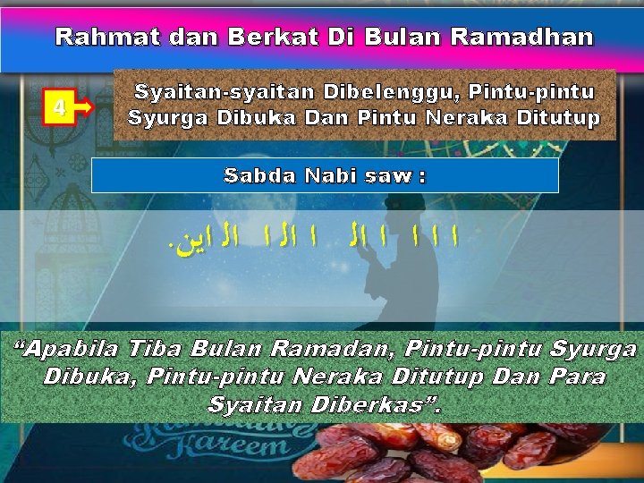 Rahmat dan Berkat Di Bulan Ramadhan 4 Syaitan-syaitan Dibelenggu, Pintu-pintu Syurga Dibuka Dan Pintu