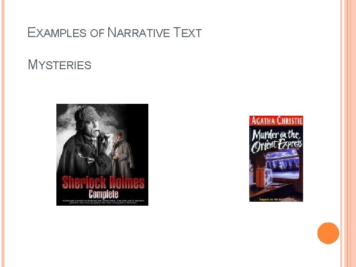 EXAMPLES OF NARRATIVE TEXT MYSTERIES 