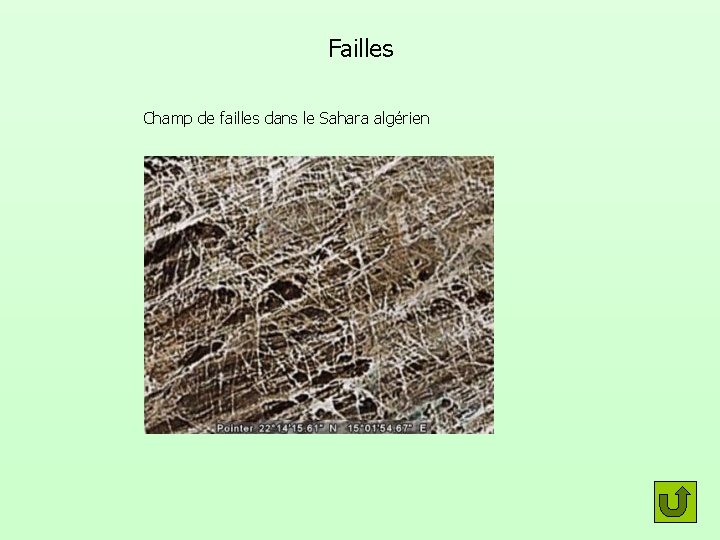 Failles Champ de failles dans le Sahara algérien 