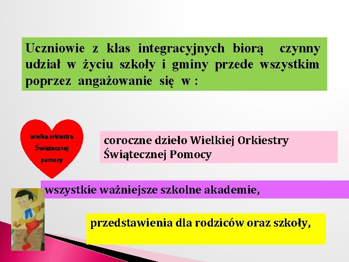 Uczniowie z klas integracyjnych biorą czynny udział w życiu szkoły i gminy przede wszystkim