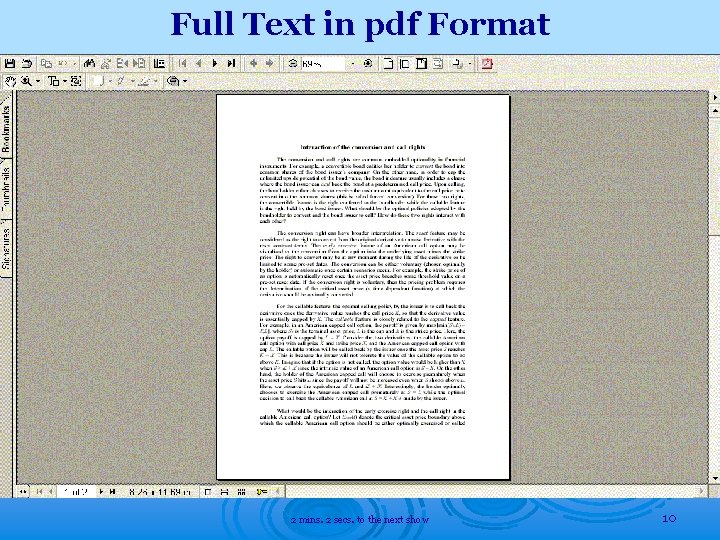 Full Text in pdf Format 2 mins. 2 secs. to the next show 10