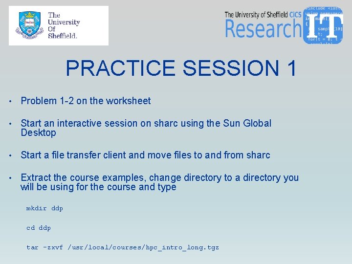 PRACTICE SESSION 1 • Problem 1 -2 on the worksheet • Start an interactive PRACTICE SESSION 1 • Problem 1 -2 on the worksheet • Start an interactive