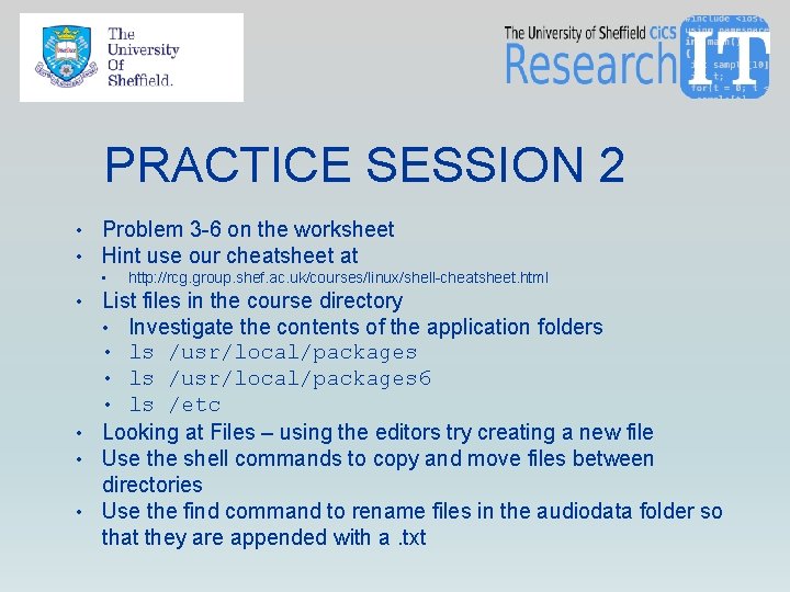 PRACTICE SESSION 2 • • Problem 3 -6 on the worksheet Hint use our PRACTICE SESSION 2 • • Problem 3 -6 on the worksheet Hint use our