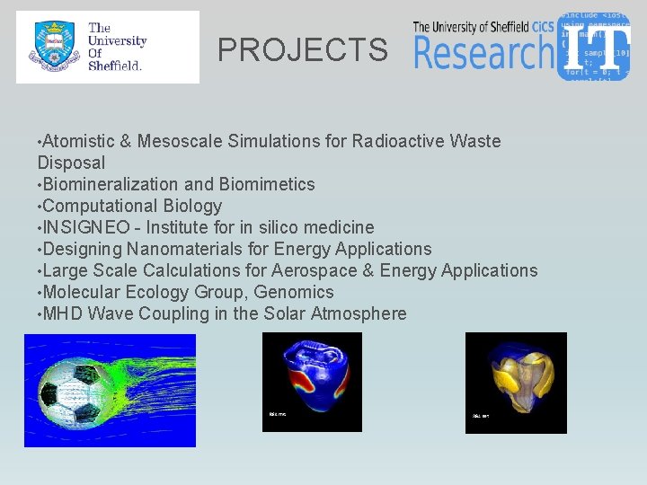 PROJECTS • Atomistic & Mesoscale Simulations for Radioactive Waste Disposal • Biomineralization and Biomimetics PROJECTS • Atomistic & Mesoscale Simulations for Radioactive Waste Disposal • Biomineralization and Biomimetics