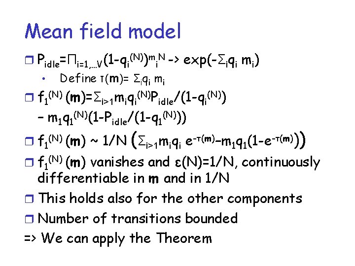 Performance Evaluation Lecture 4 Epidemics Giovanni Neglia Inria