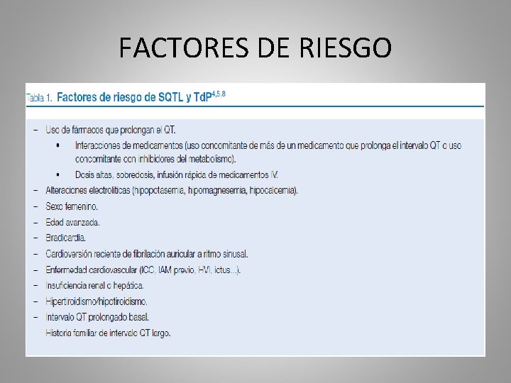 FACTORES DE RIESGO 