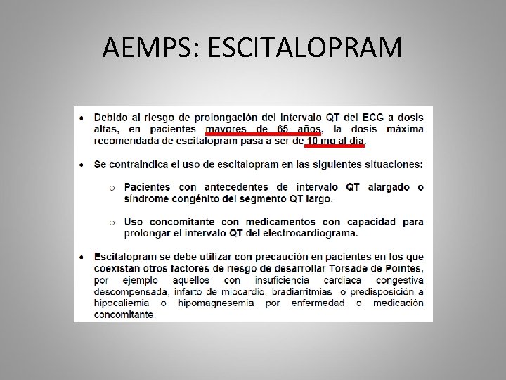 AEMPS: ESCITALOPRAM 