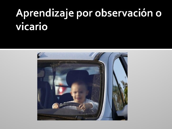 Aprendizaje por observación o vicario 