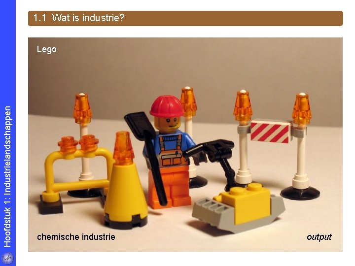 1. 1 Wat is industrie? Hoofdstuk 1: Industrielandschappen Lego chemische industrie output 