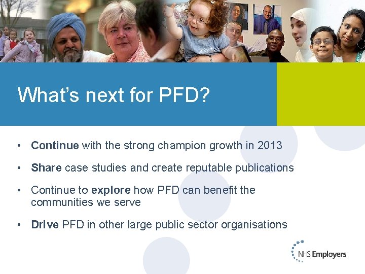 What’s next for PFD? • Continue with the strong champion growth in 2013 •