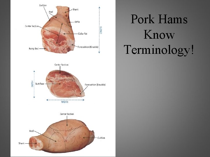 Pork Hams Know Terminology! 