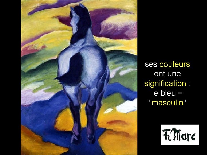 ses couleurs ont une signification : le bleu = "masculin" 