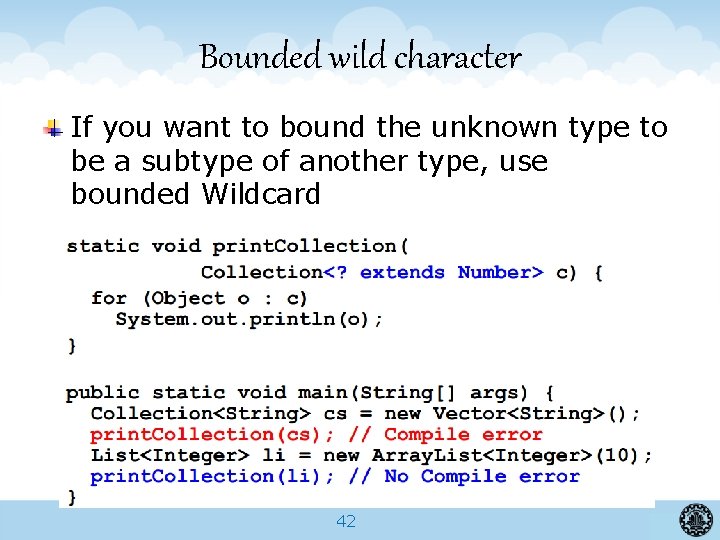 Bounded wild character If you want to bound the unknown type to be a