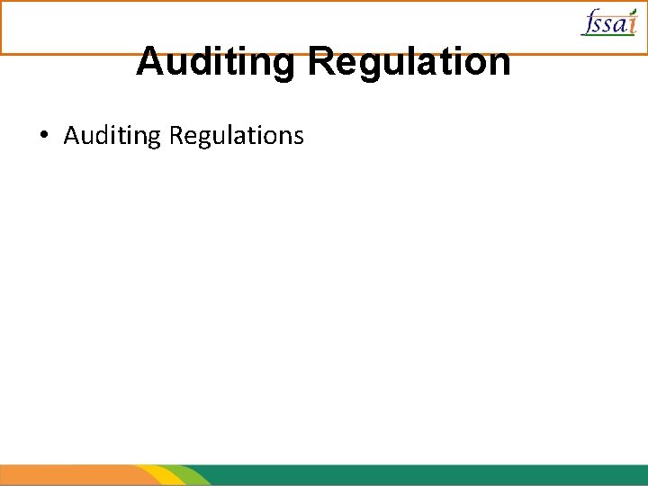Auditing Regulation • Auditing Regulations 