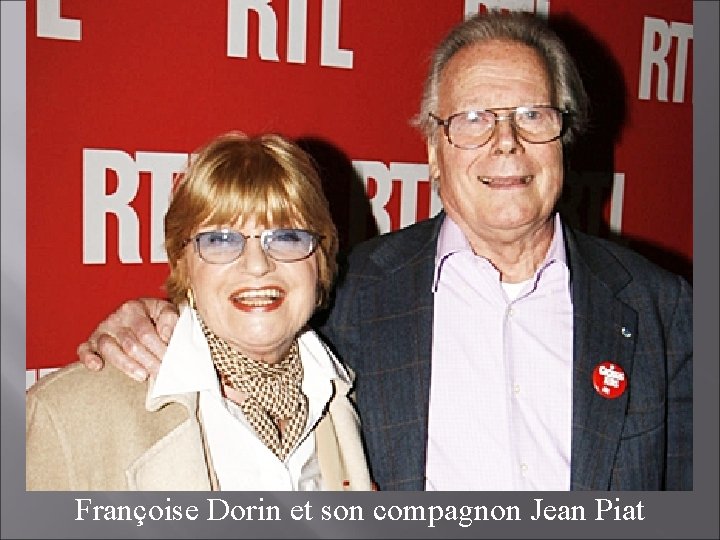 Françoise Dorin et son compagnon Jean Piat 