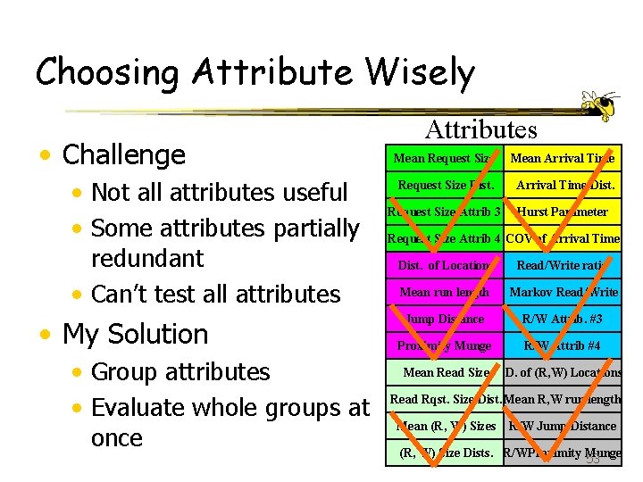 Choosing Attribute Wisely • Challenge • Not all attributes useful • Some attributes partially