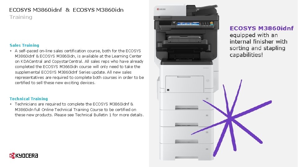 ECOSYS M 3860 idnf & ECOSYS M 3860 idn Training Sales Training + A ECOSYS M 3860 idnf & ECOSYS M 3860 idn Training Sales Training + A