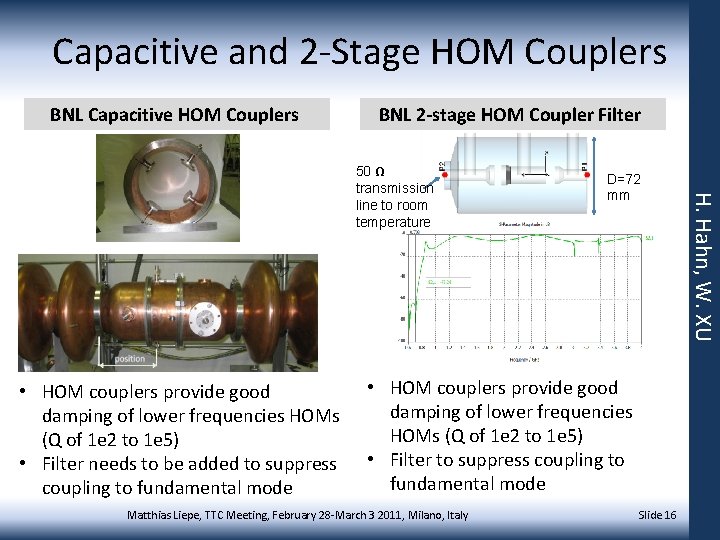 Capacitive and 2 -Stage HOM Couplers BNL Capacitive HOM Couplers BNL 2 -stage HOM