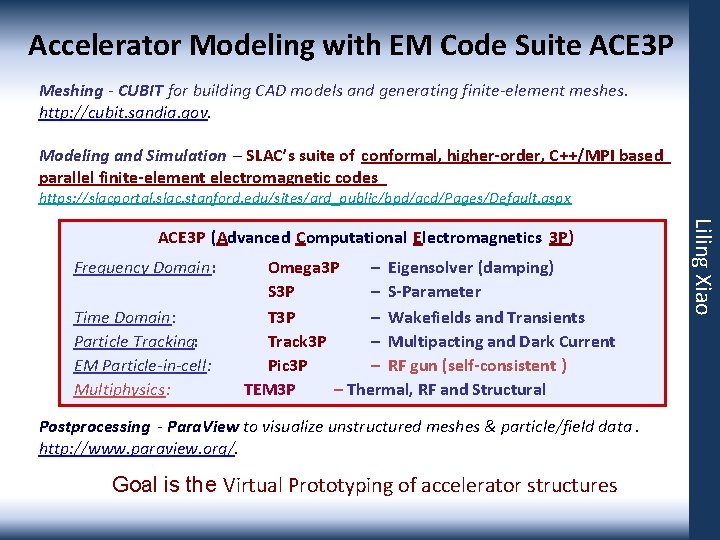 Accelerator Modeling with EM Code Suite ACE 3 P Meshing - CUBIT for building