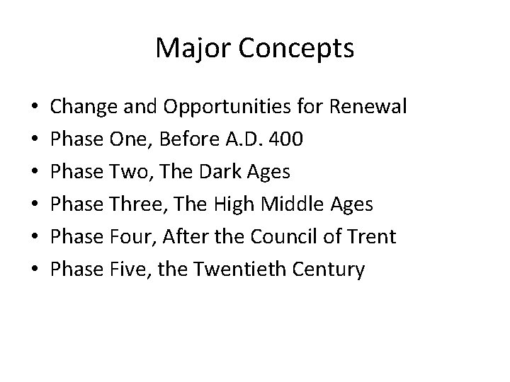 Chapter 6 The Sacraments in History Changing Church