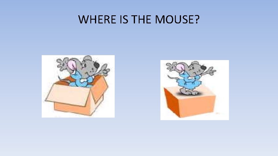 WHERE IS THE MOUSE? 