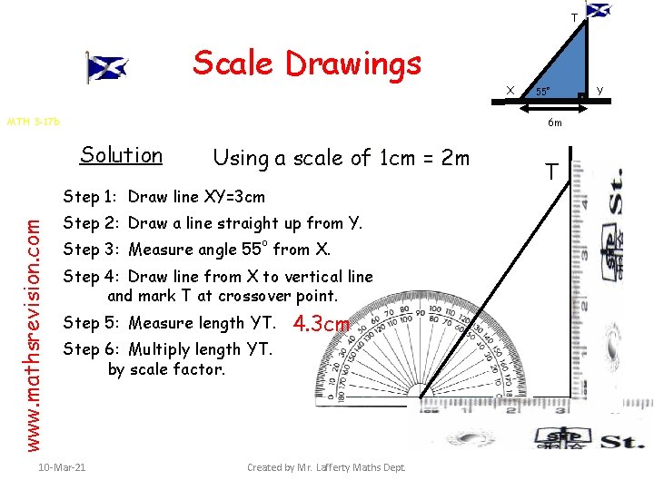 T Scale Drawings MTH 3 -17 b 55 o Y 6 m Solution Using