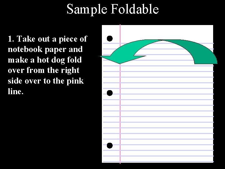 Sample Foldable 1. Take out a piece of notebook paper and make a hot