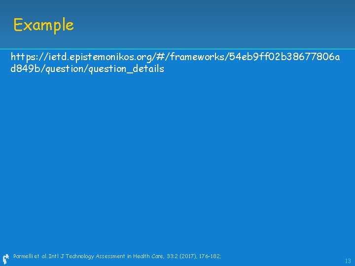 Example https: //ietd. epistemonikos. org/#/frameworks/54 eb 9 ff 02 b 38677806 a d 849