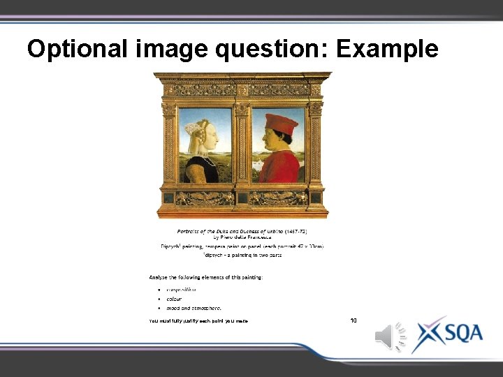 Optional image question: Example You must fully justify each point you make 10 Optional image question: Example You must fully justify each point you make 10