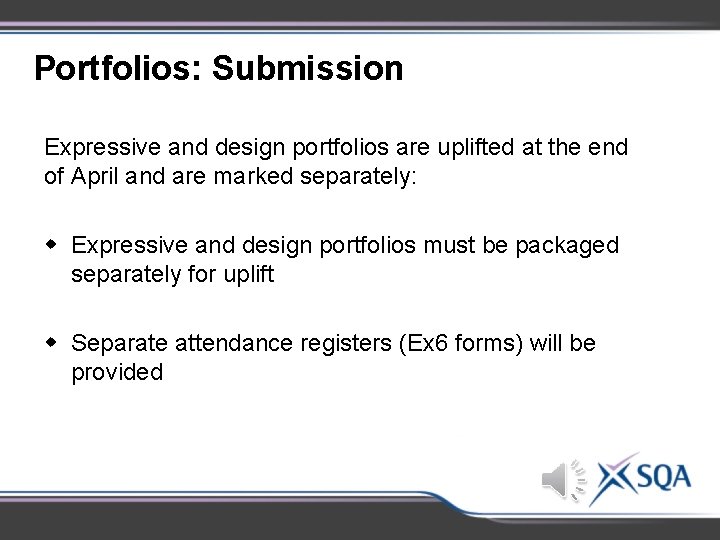Portfolios: Submission Expressive and design portfolios are uplifted at the end of April and Portfolios: Submission Expressive and design portfolios are uplifted at the end of April and
