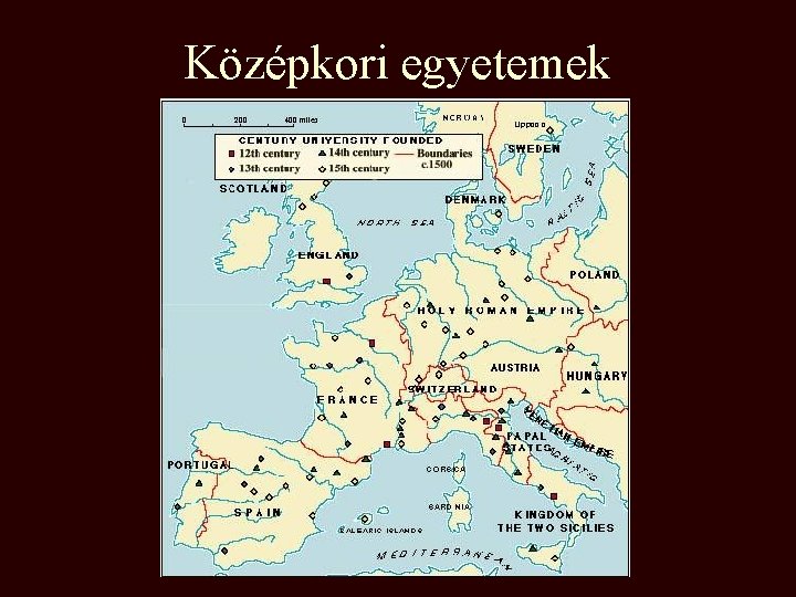 Középkori egyetemek 