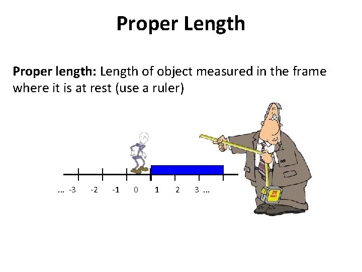 Proper Length Proper length: Length of object measured in the frame where it is