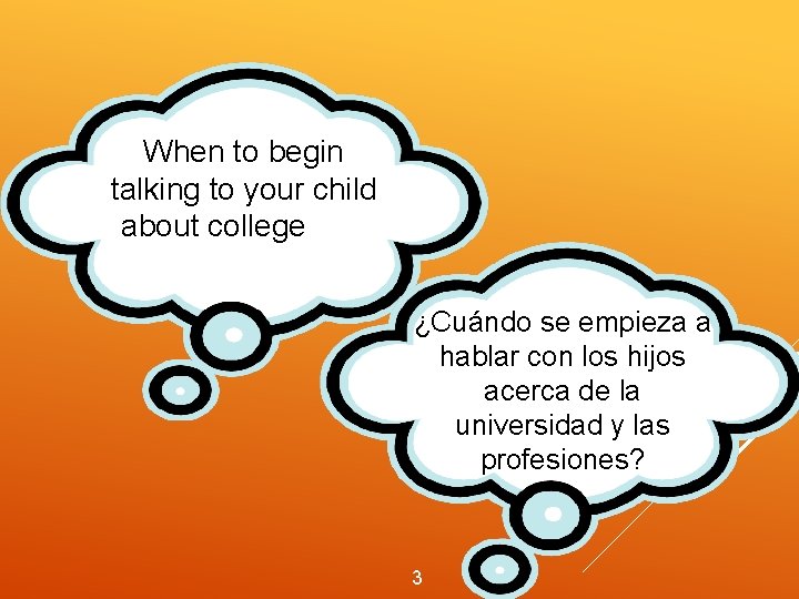 When to begin talking to your child about college and careers? ¿Cuándo se empieza
