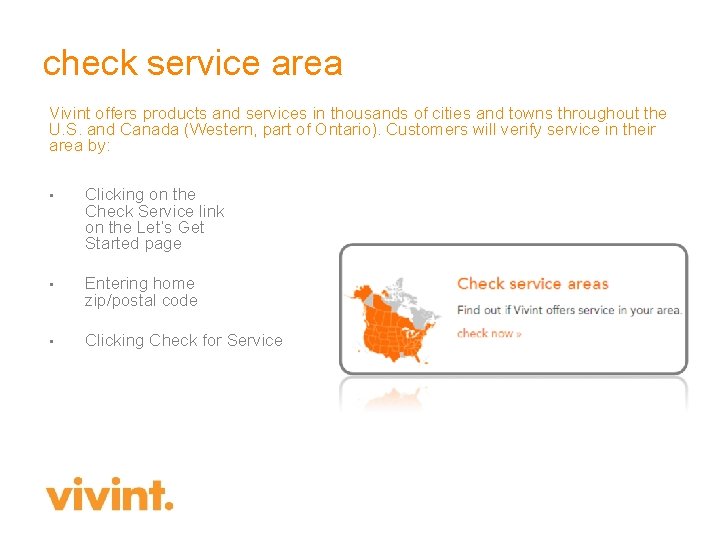 check service area Vivint offers products and services in thousands of cities and towns