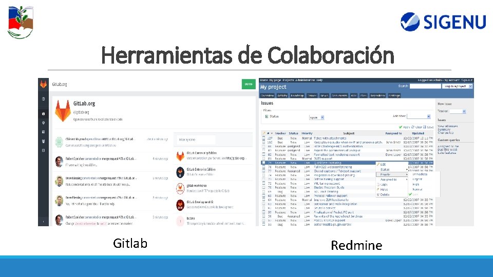 Herramientas de Colaboración Gitlab Redmine Herramientas de Colaboración Gitlab Redmine