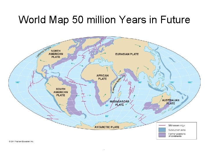 World Map 50 million Years in Future . 