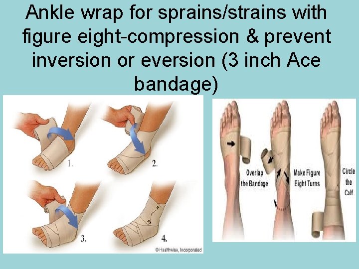 Ankle wrap for sprains/strains with figure eight-compression & prevent inversion or eversion (3 inch