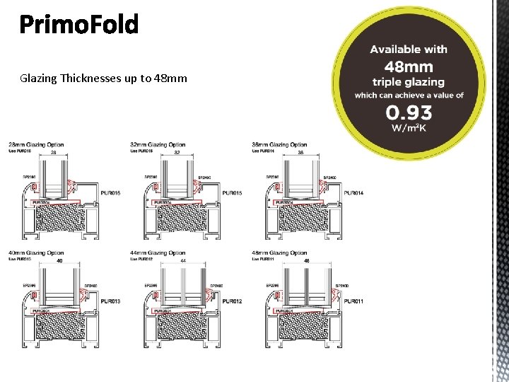 Glazing Thicknesses up to 48 mm Glazing Thicknesses up to 48 mm