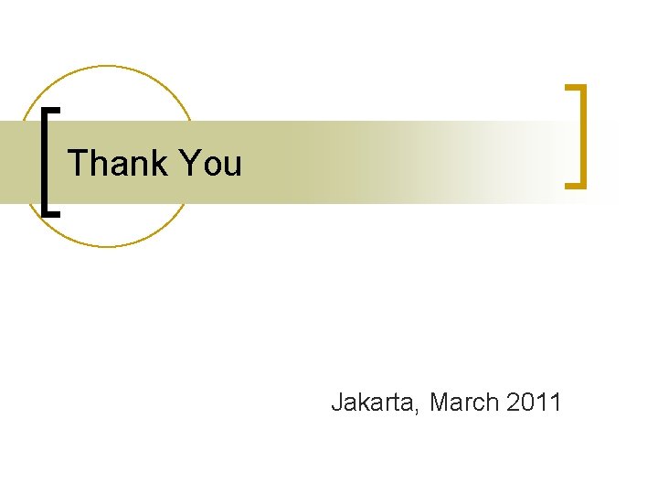 Thank You Jakarta, March 2011 