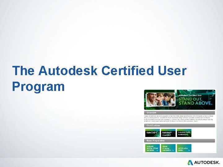 The Autodesk Certified User Program 