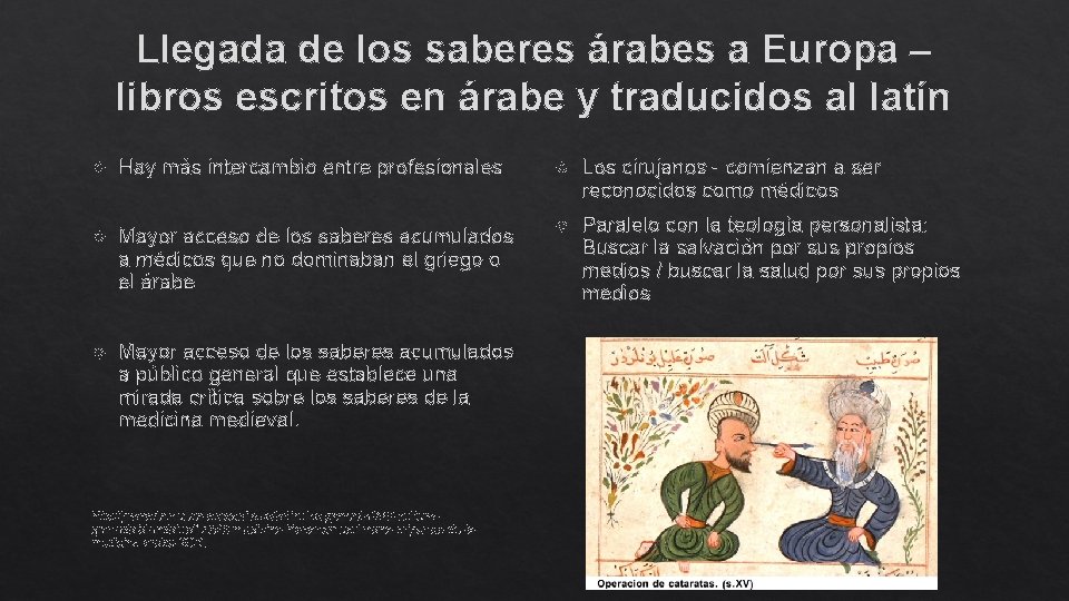 Llegada de los saberes árabes a Europa – libros escritos en árabe y traducidos