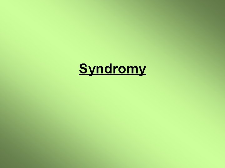 Syndromy 