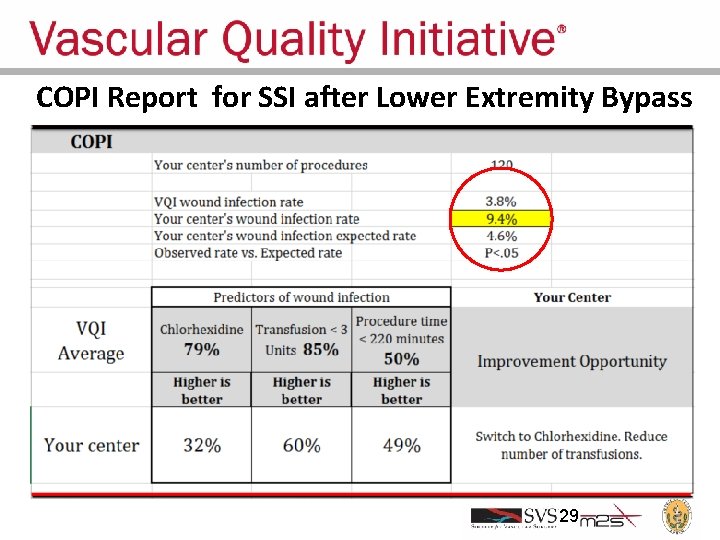 COPI Report for SSI after Lower Extremity Bypass 29 