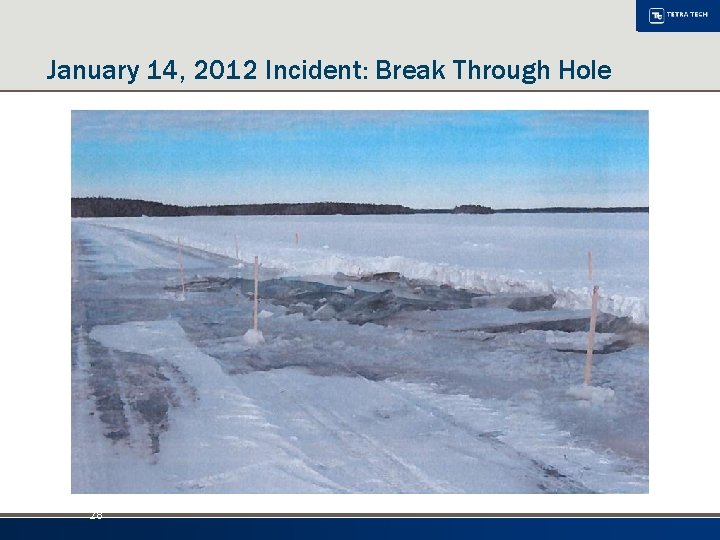 January 14, 2012 Incident: Break Through Hole 28 